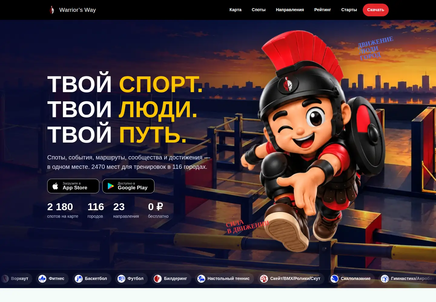 Screenshot of warriorsway.ru