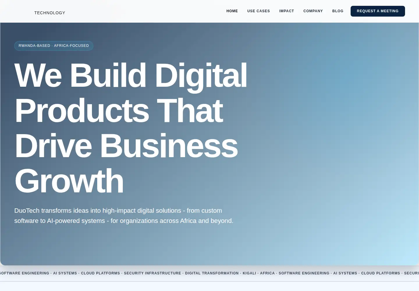 Screenshot of duotech.rw
