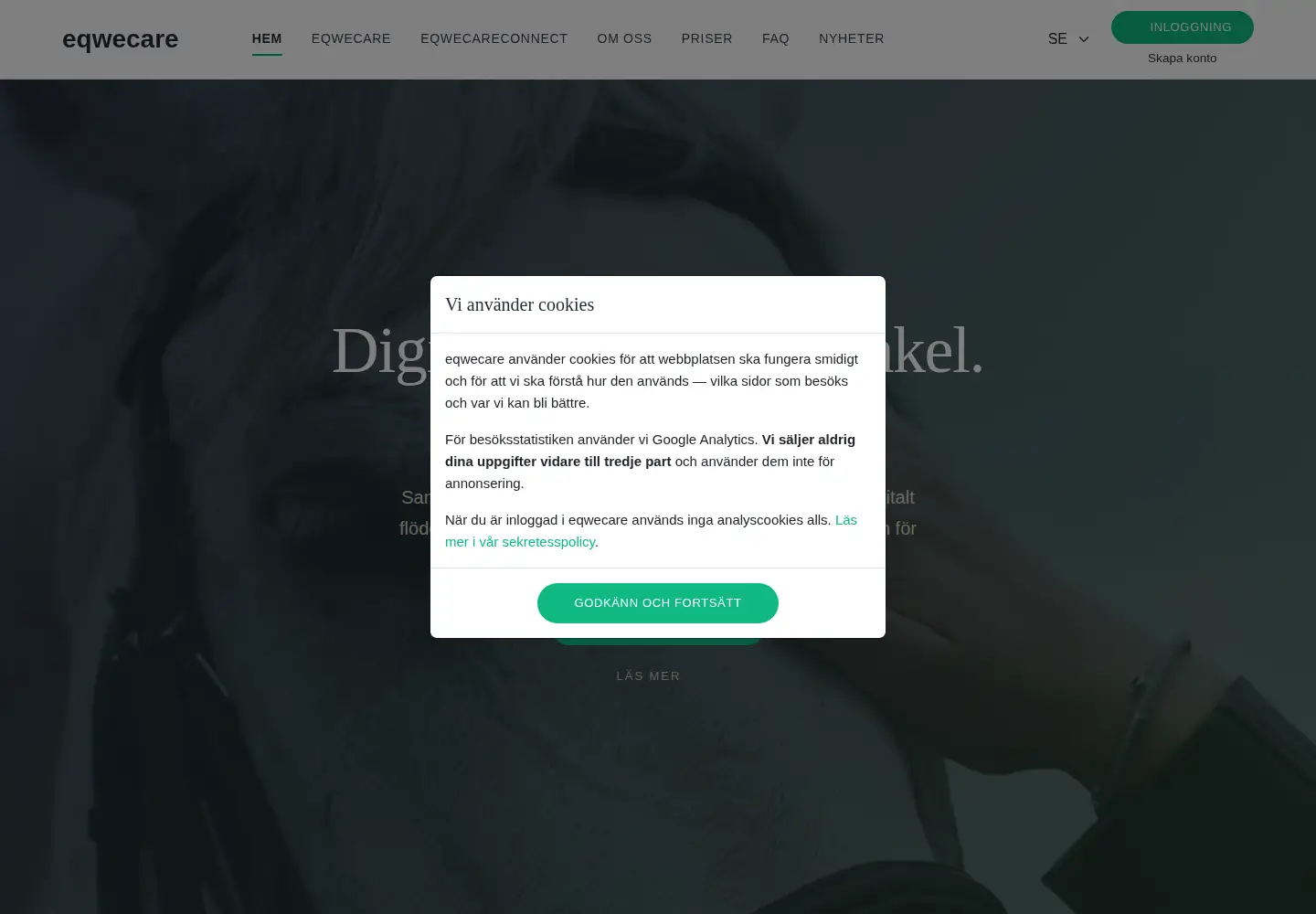 Screenshot of eqwecare.se