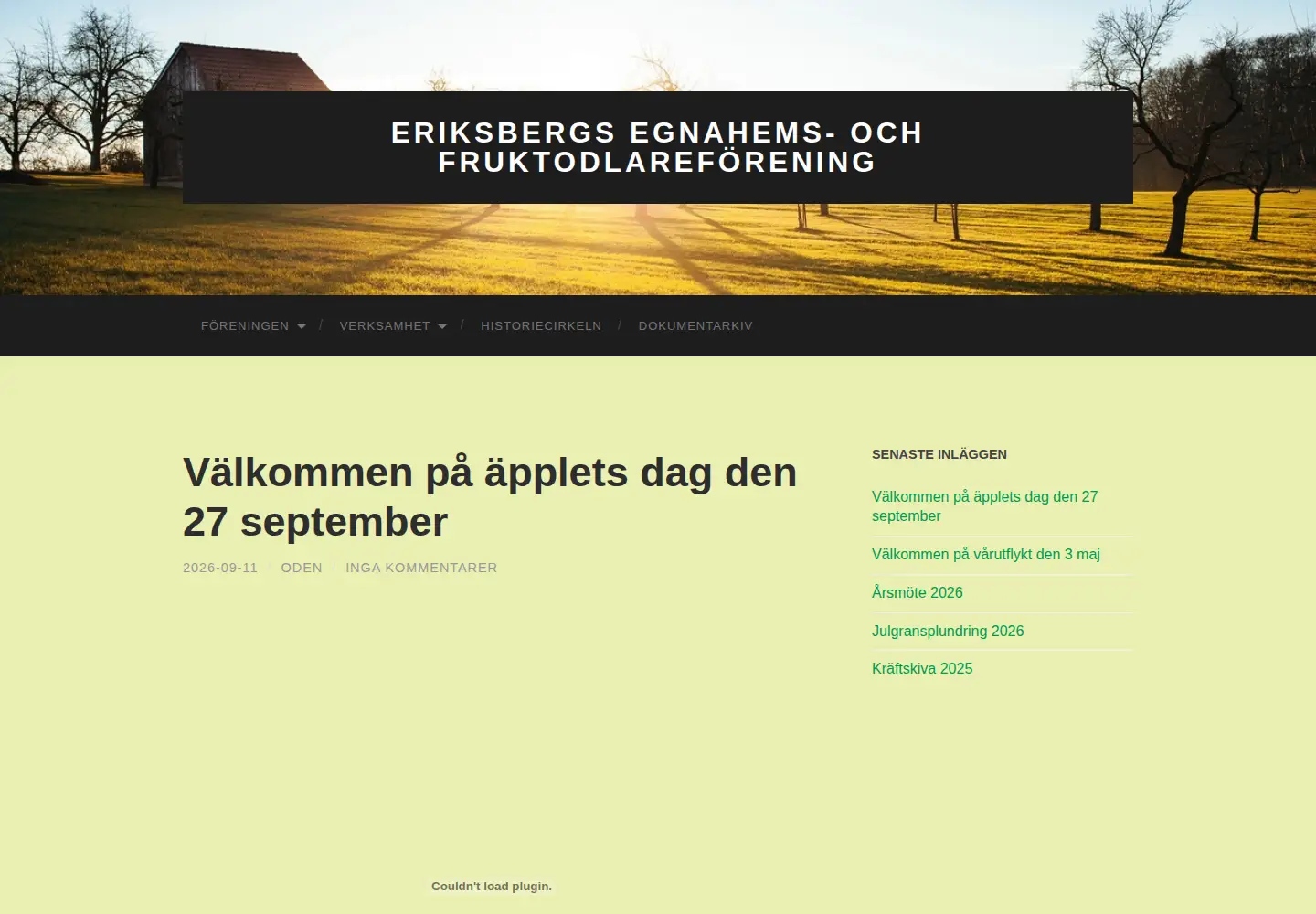 Screenshot of gamlaeriksberg.se