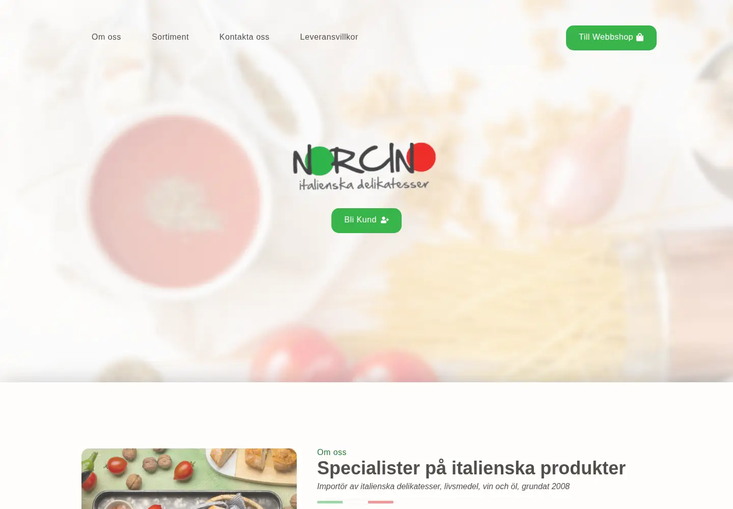 Screenshot of norcino.se