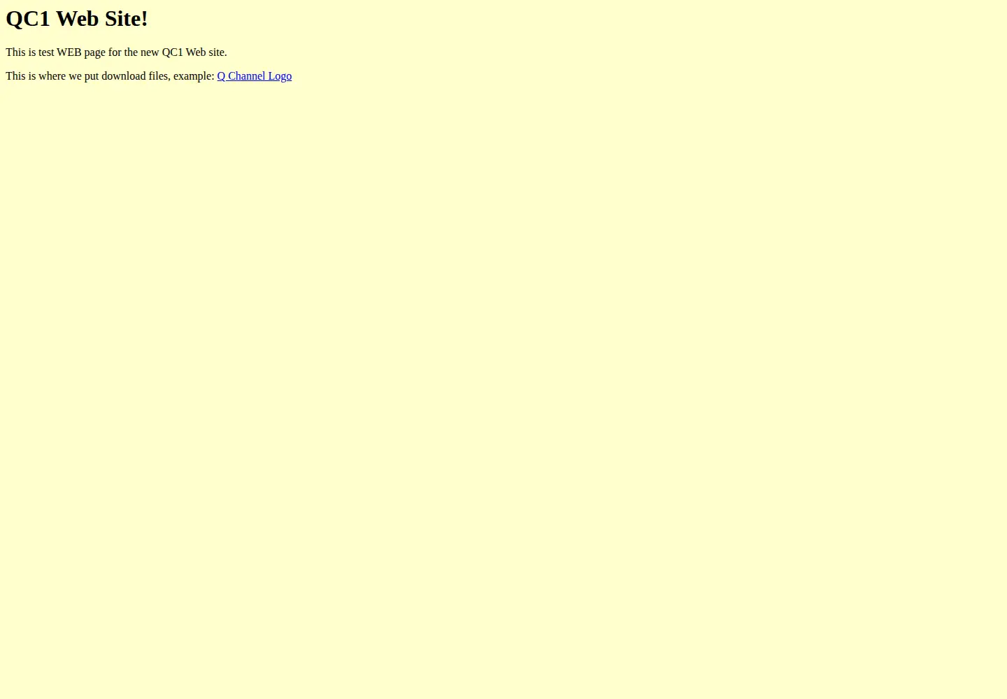 Captured homepage of qc1.se in the current scan