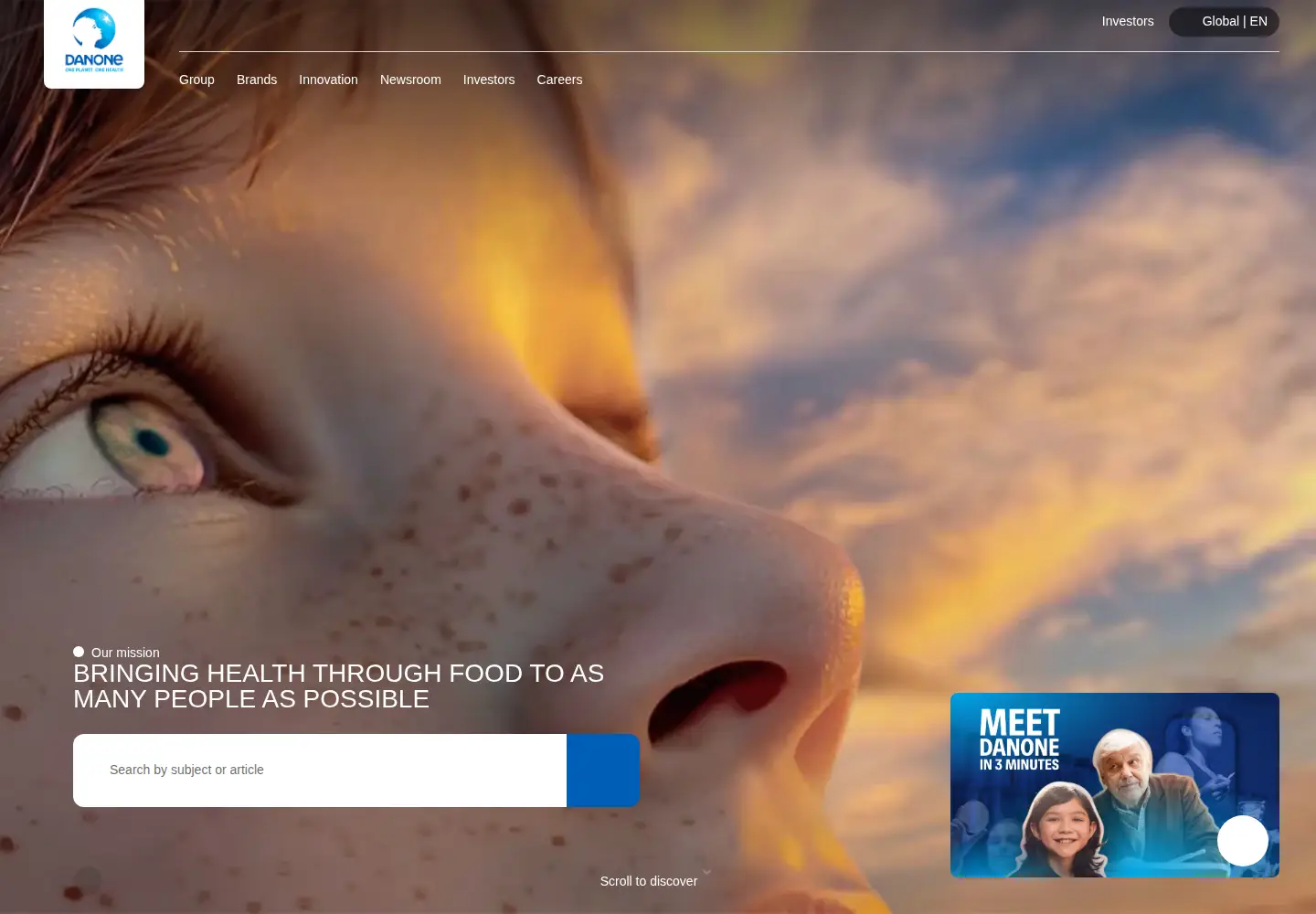 Screenshot of danone.com