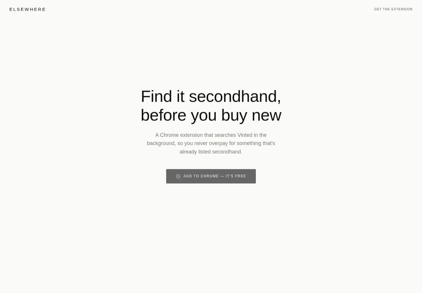 Captured homepage of elswhr.shop in the current scan