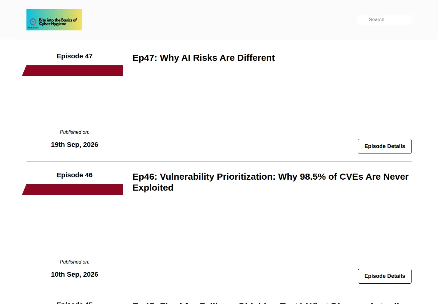 Screenshot of bytesizedsecurity.show