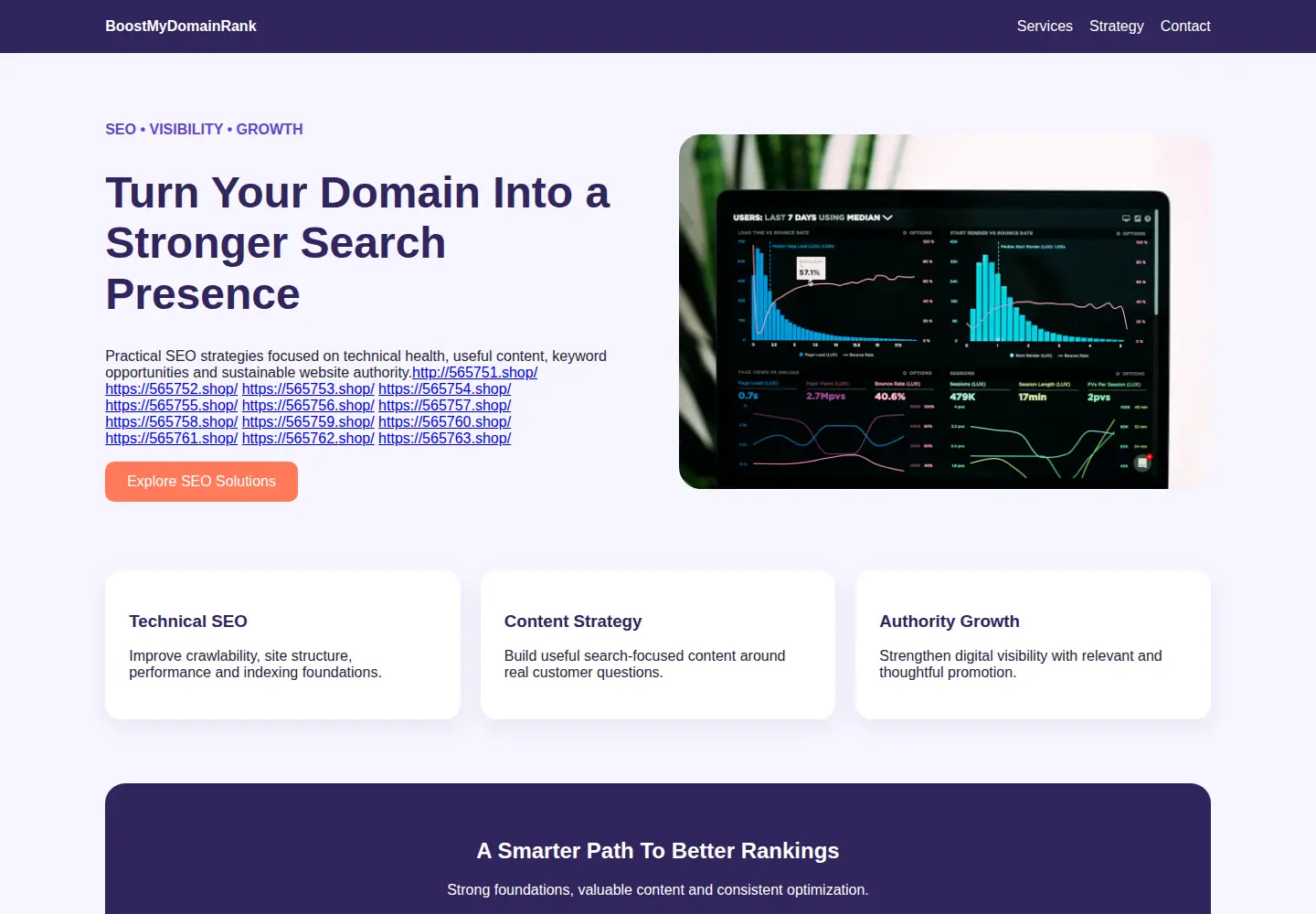 Screenshot of boostmydomainrank.site