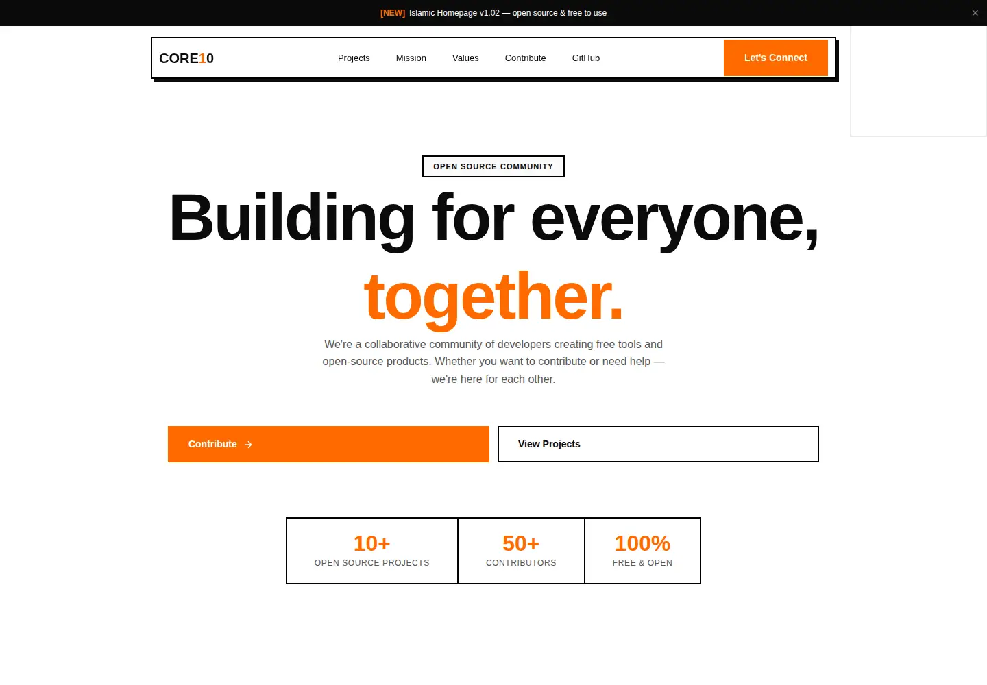 Captured homepage of core10.site in the current scan