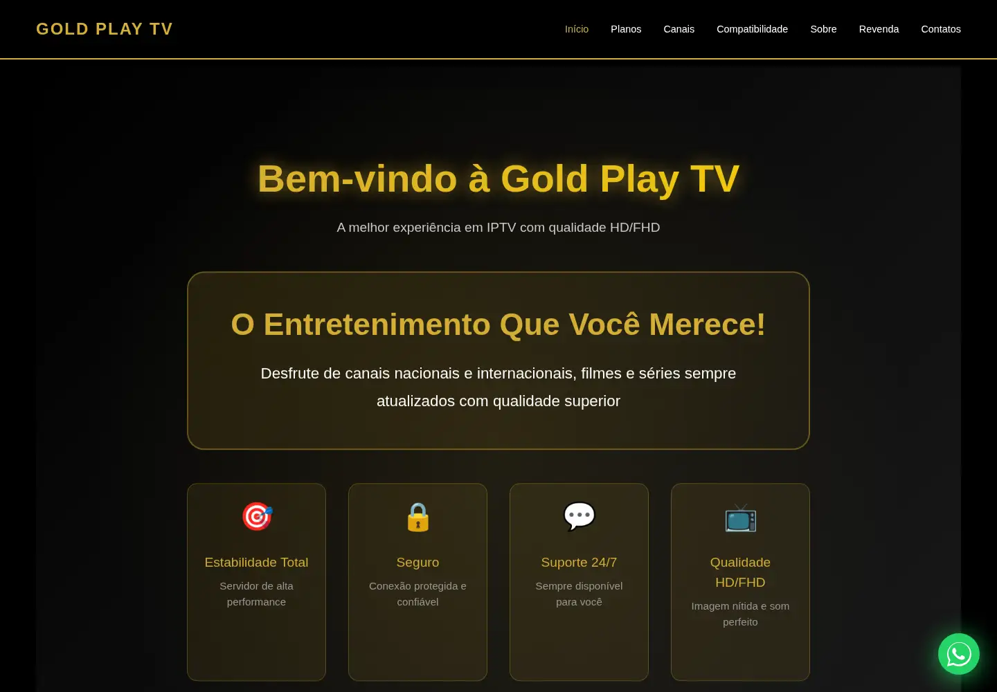 Screenshot of goldplaytv.site