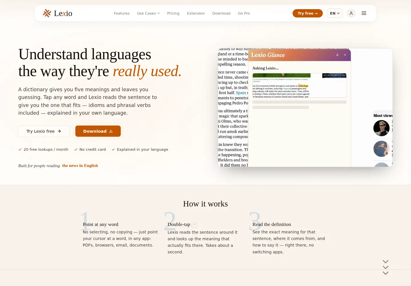 Screenshot of lexio.site