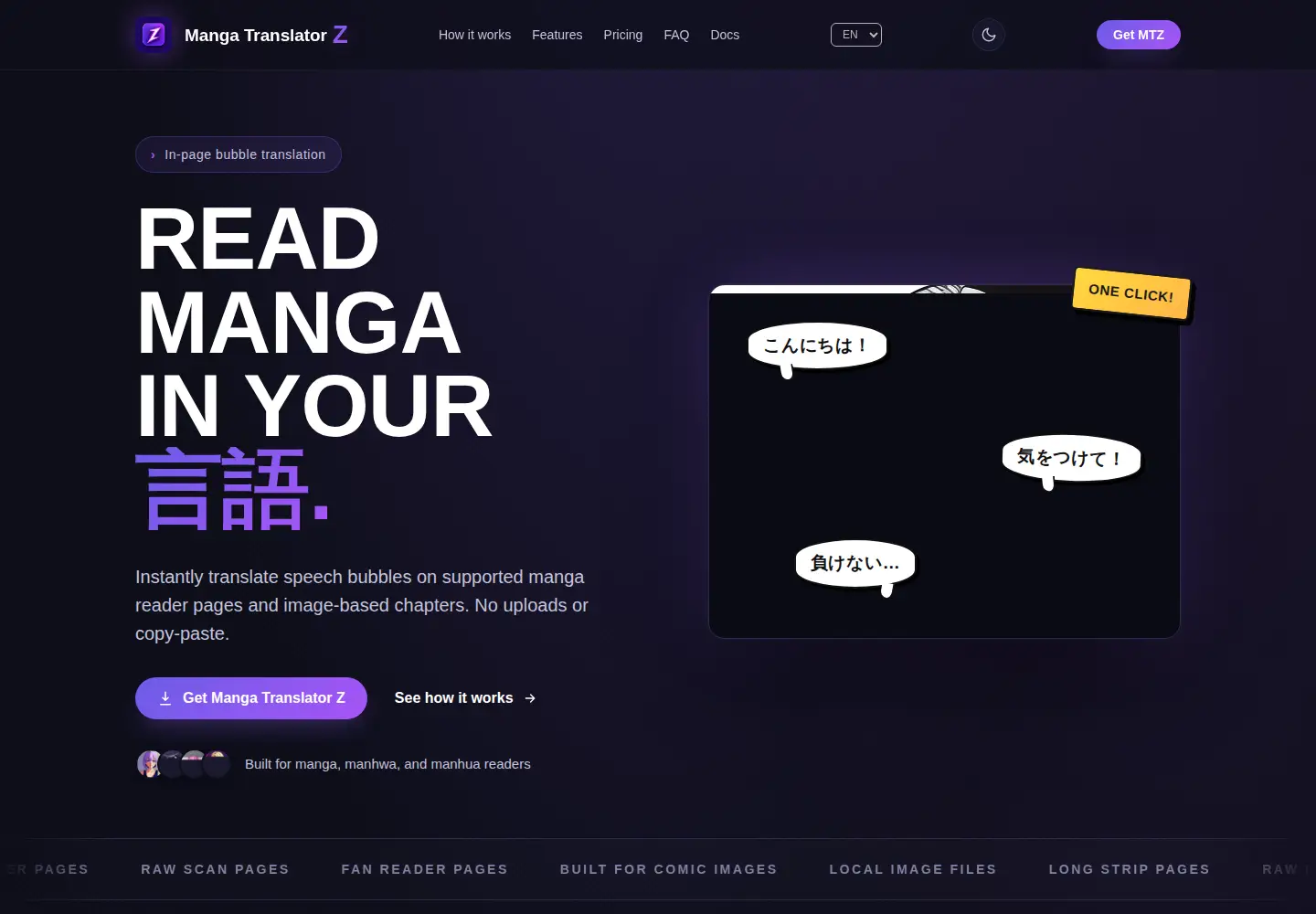 Screenshot of mangatranslator.site