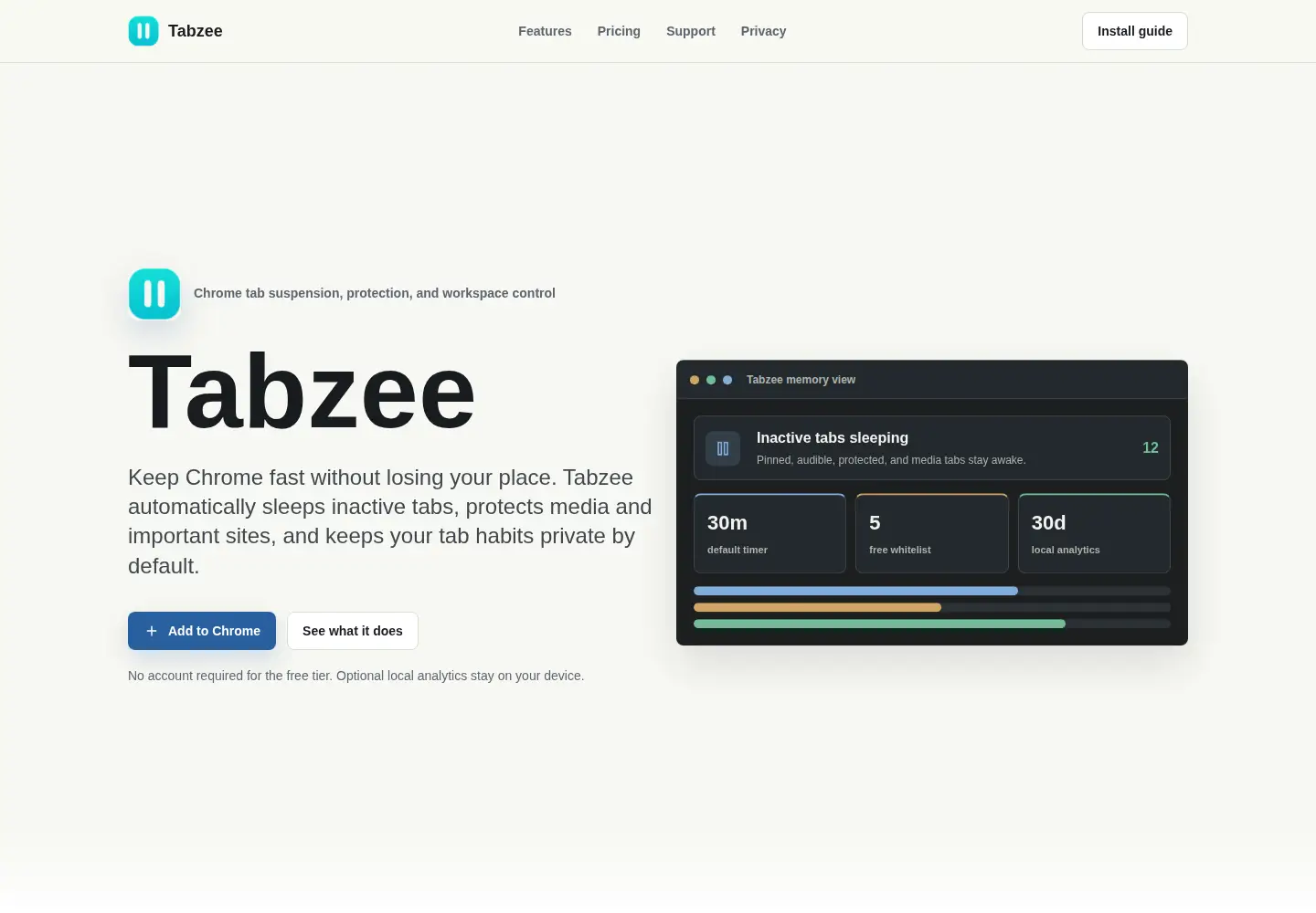 Screenshot of tabzee.site