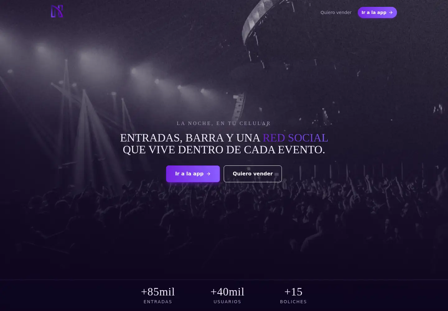 Captured homepage of thisnight.site in the current scan