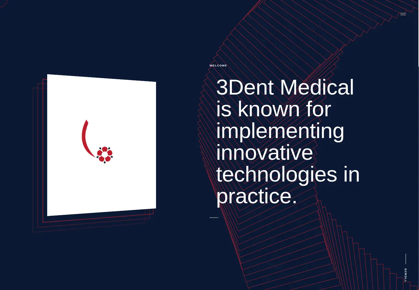 Captured homepage of 3dent.sk in the current scan