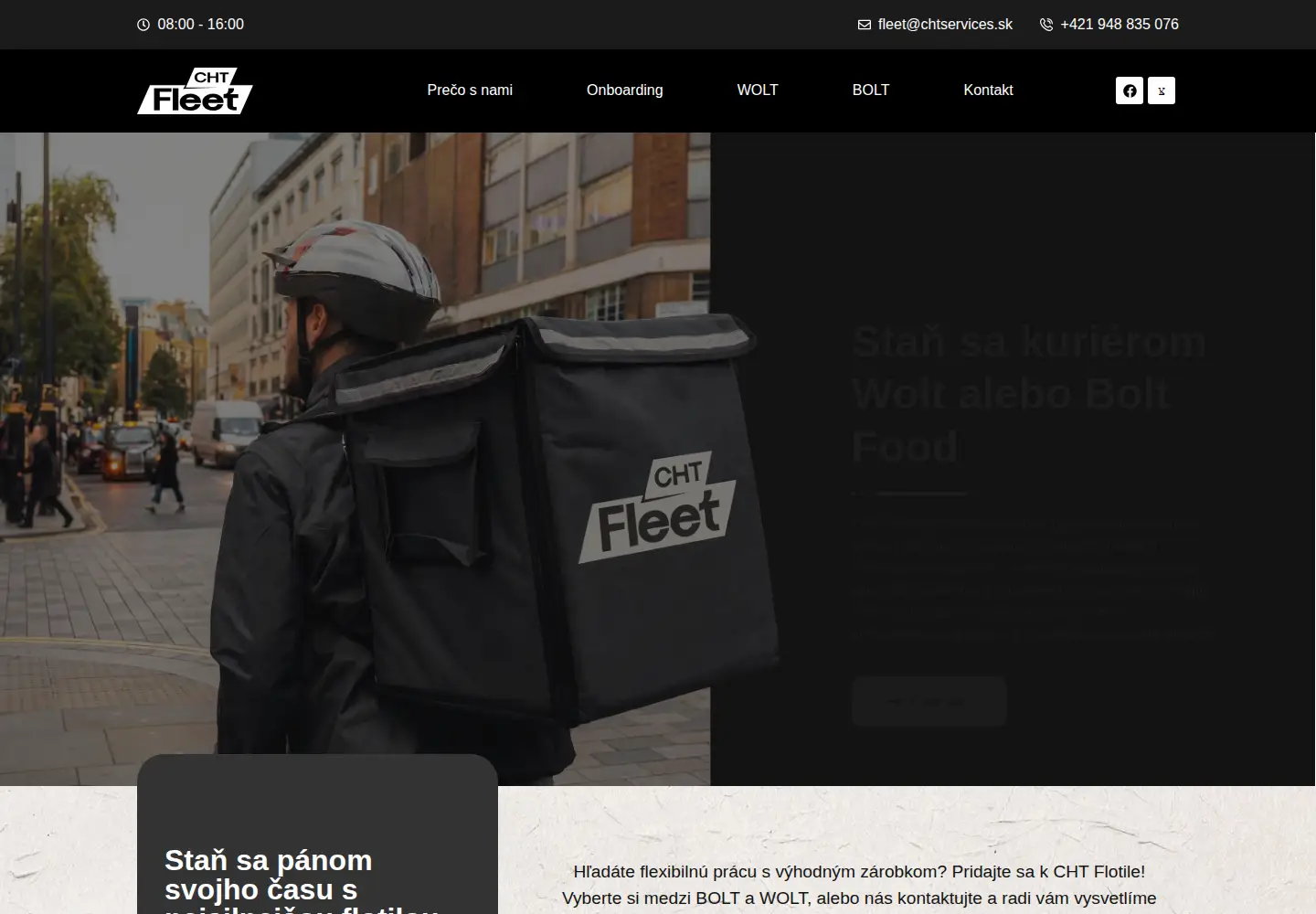 Screenshot of chtservices.sk