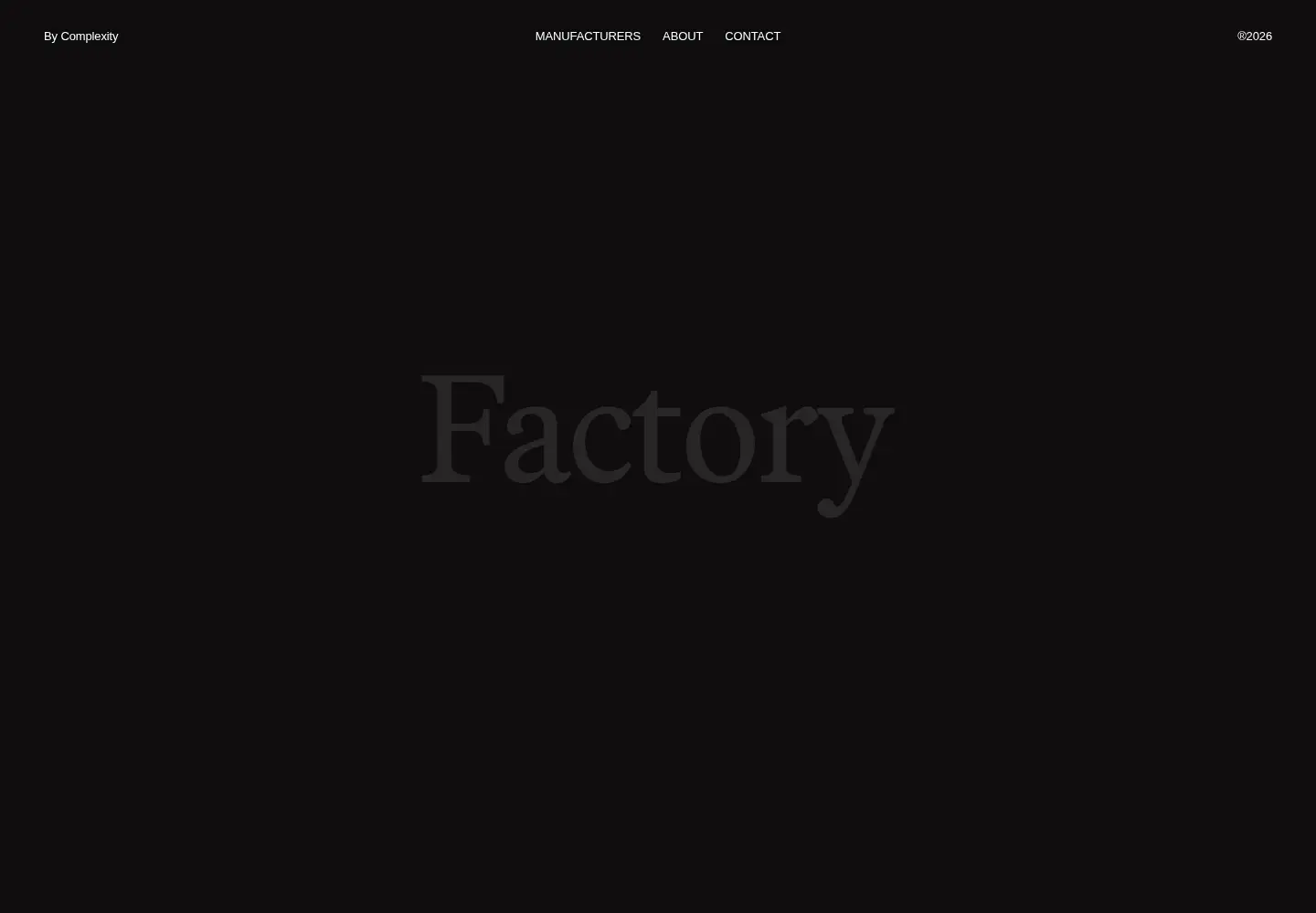 Captured homepage of factory.social in the current scan