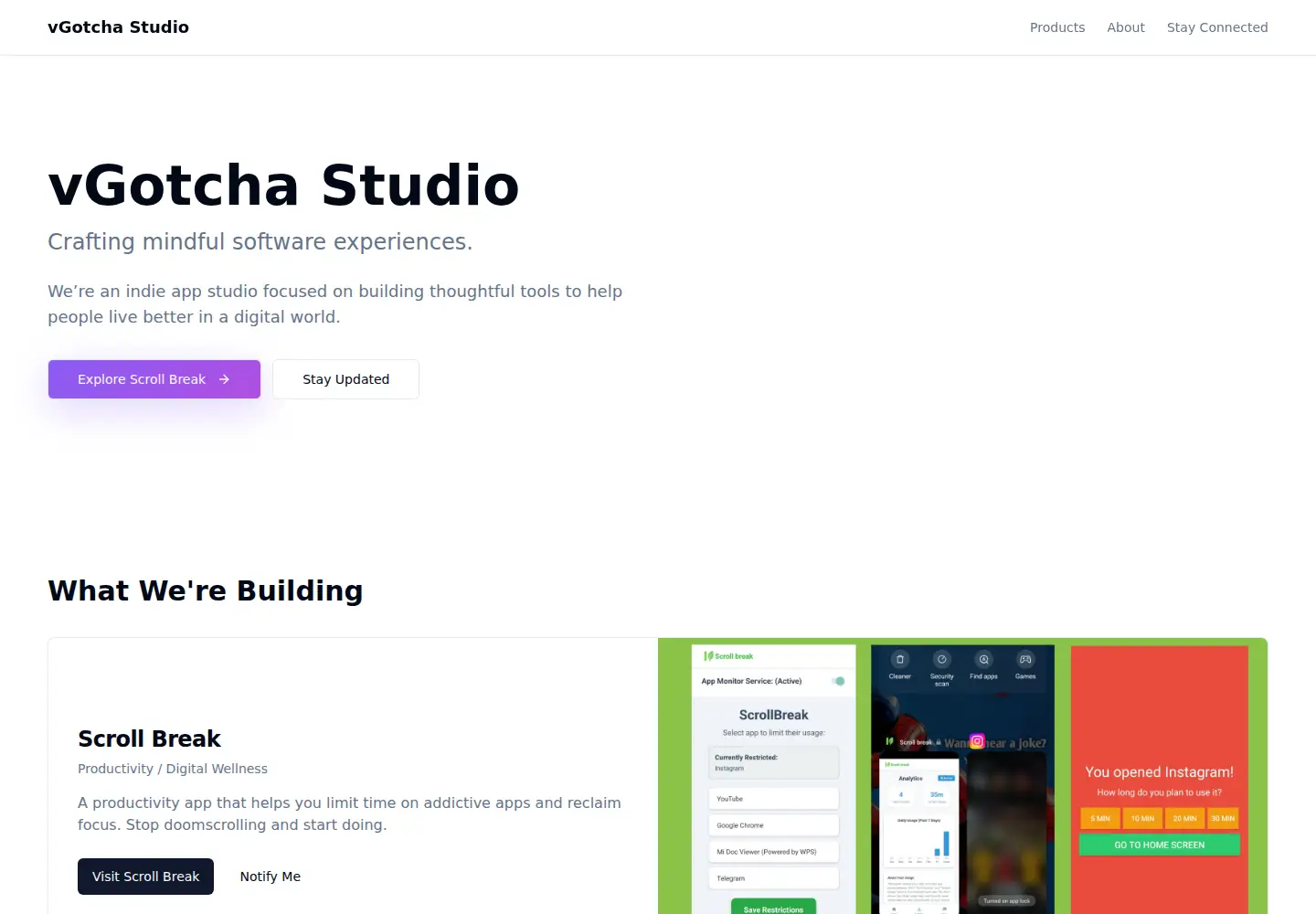 Screenshot of vgotchastudio.space