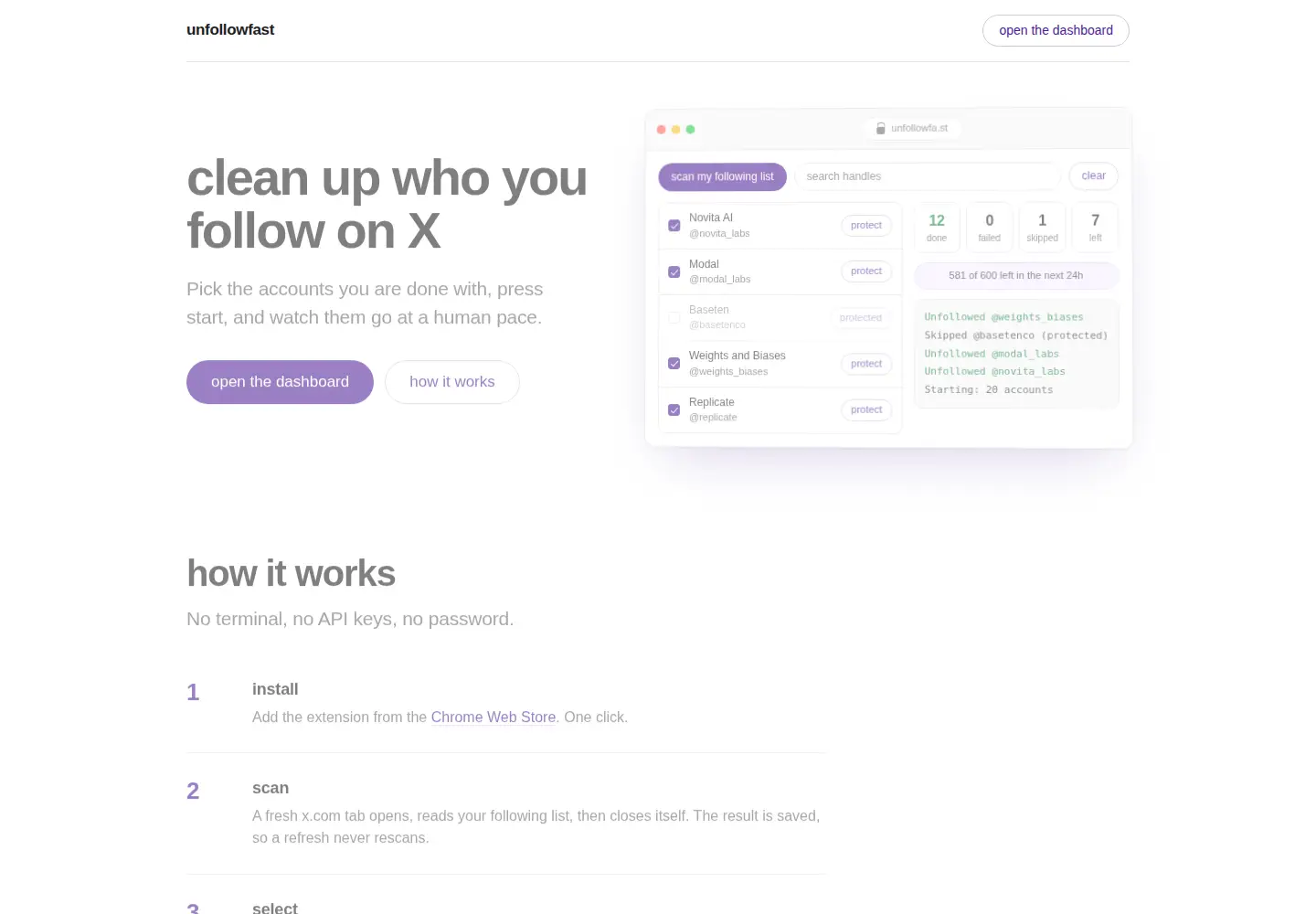 Screenshot of unfollowfa.st