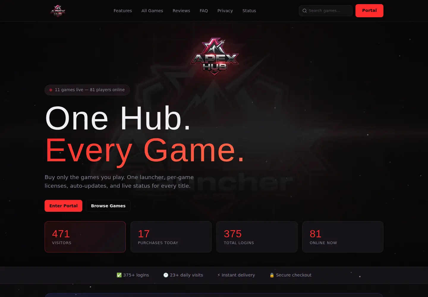 Screenshot of apexhub.store