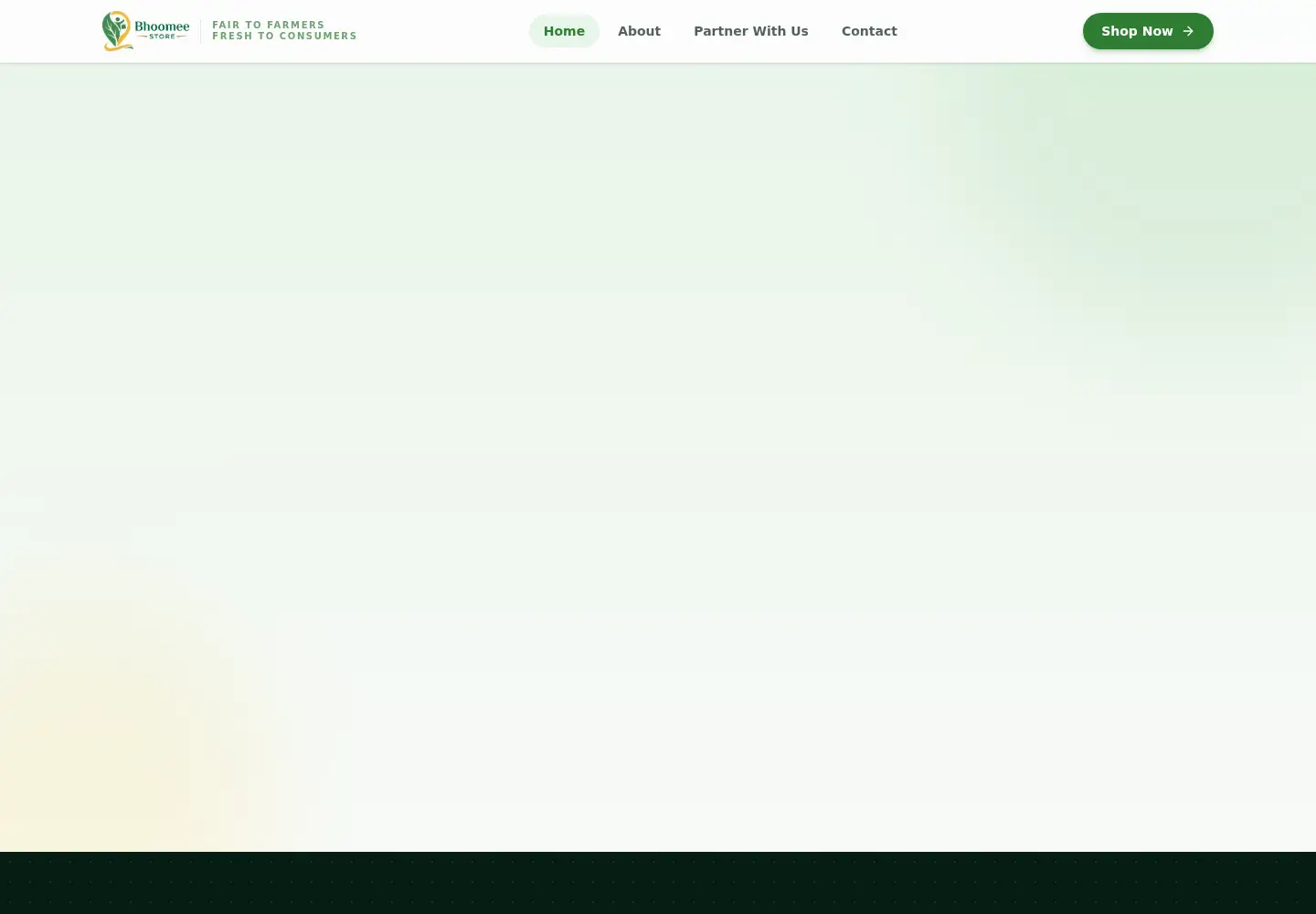 Captured homepage of bhoomee.store in the current scan