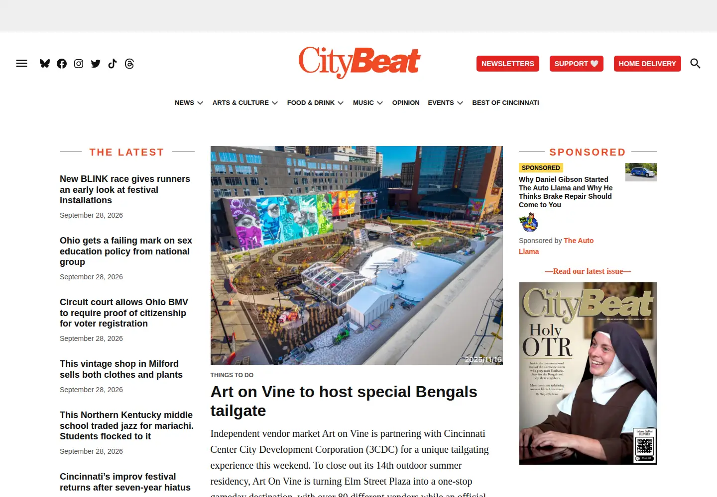Screenshot of citybeat.com