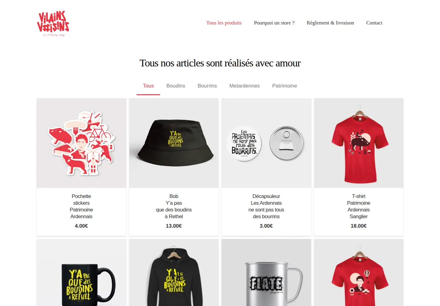 Screenshot of vilains-voisins.store