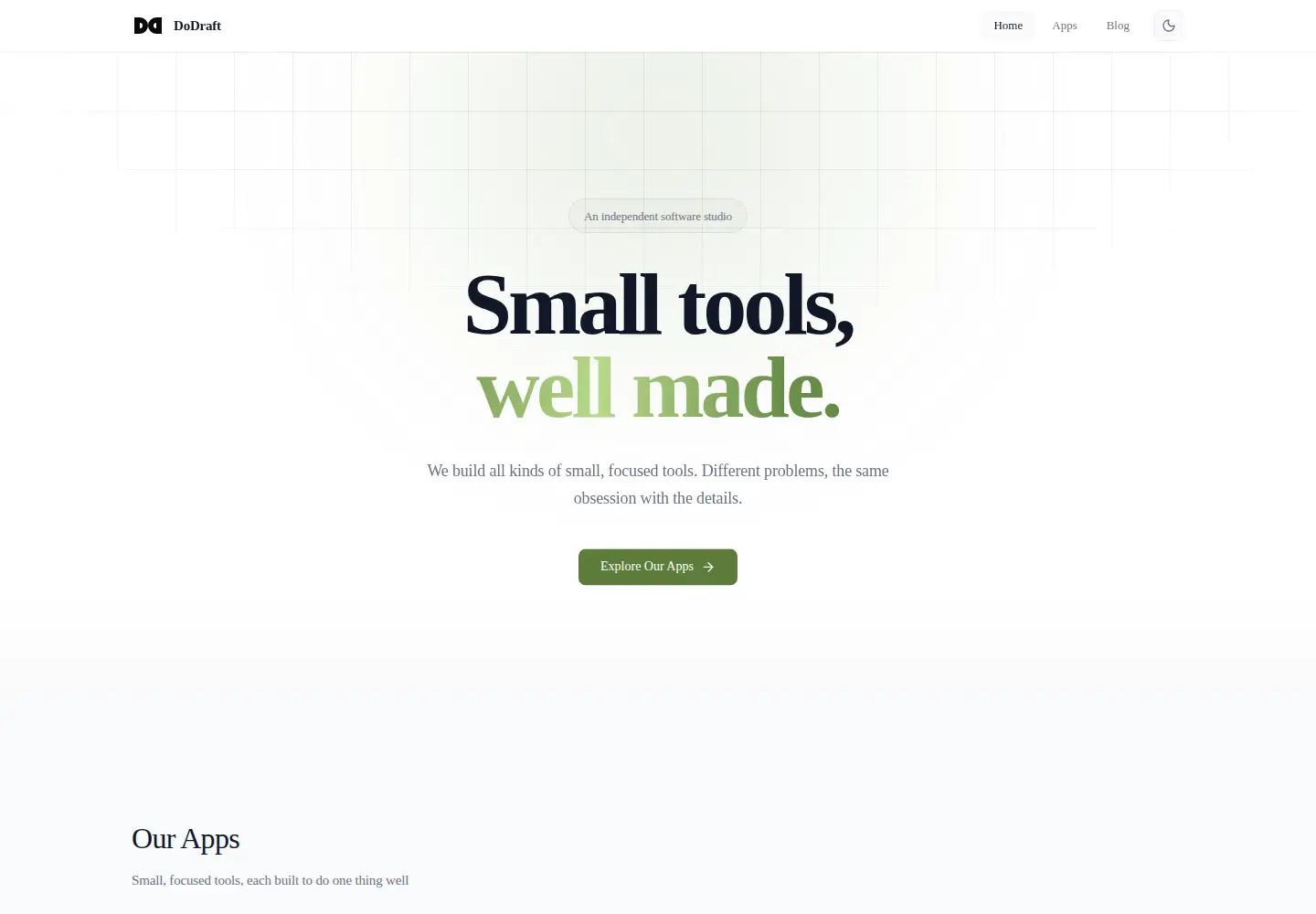 Screenshot of dodraft.studio