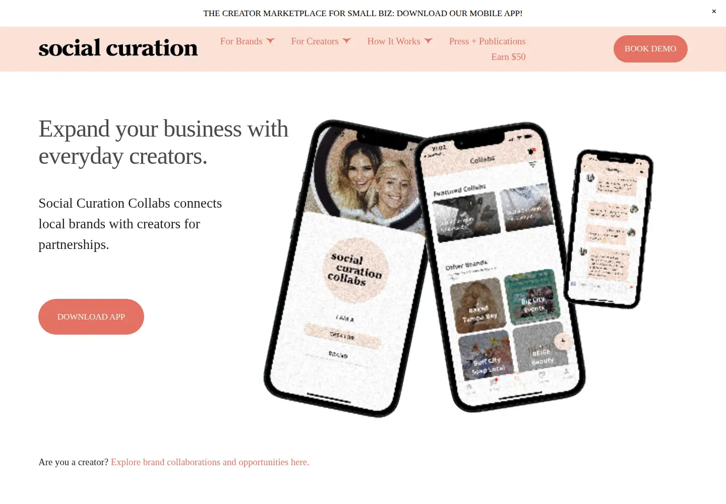 Screenshot of socialcuration.studio