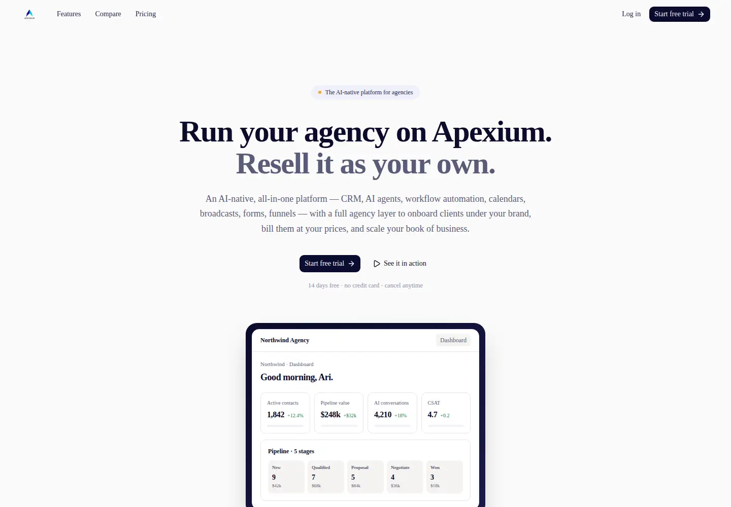 Captured homepage of apexium.team in the current scan