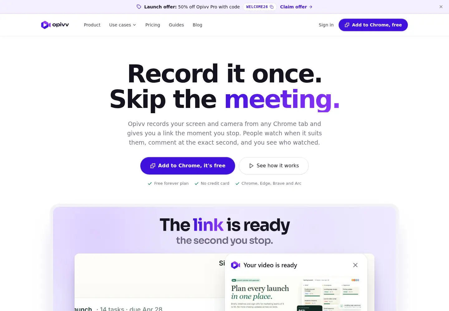 Captured homepage of clipcast.tech in the current scan