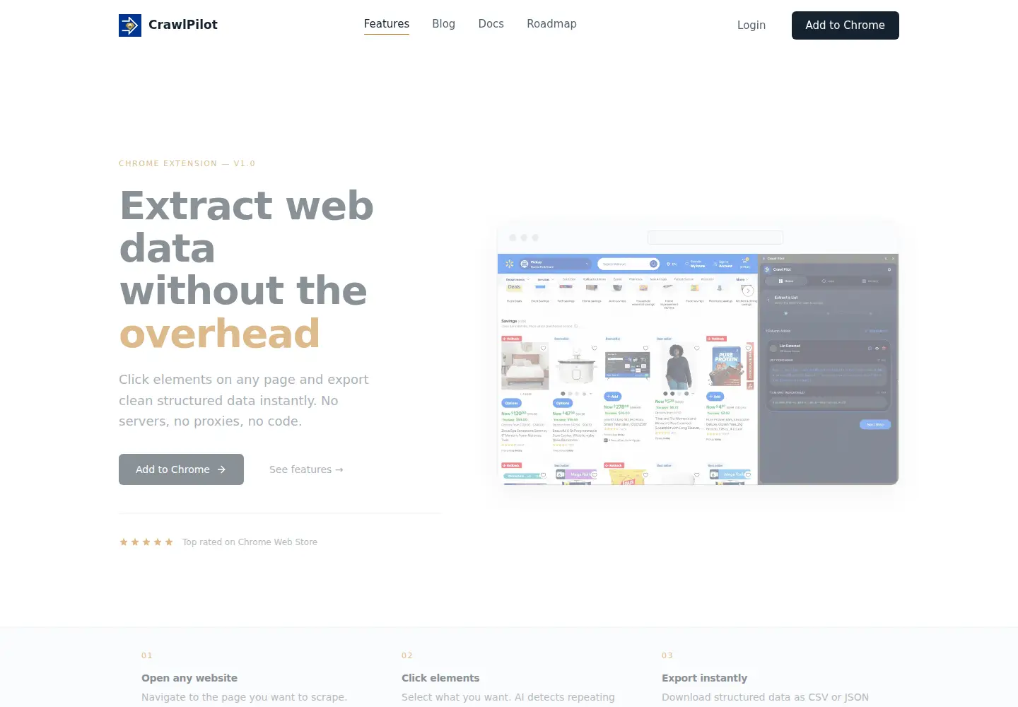 Captured homepage of crawlpilot.tech in the current scan