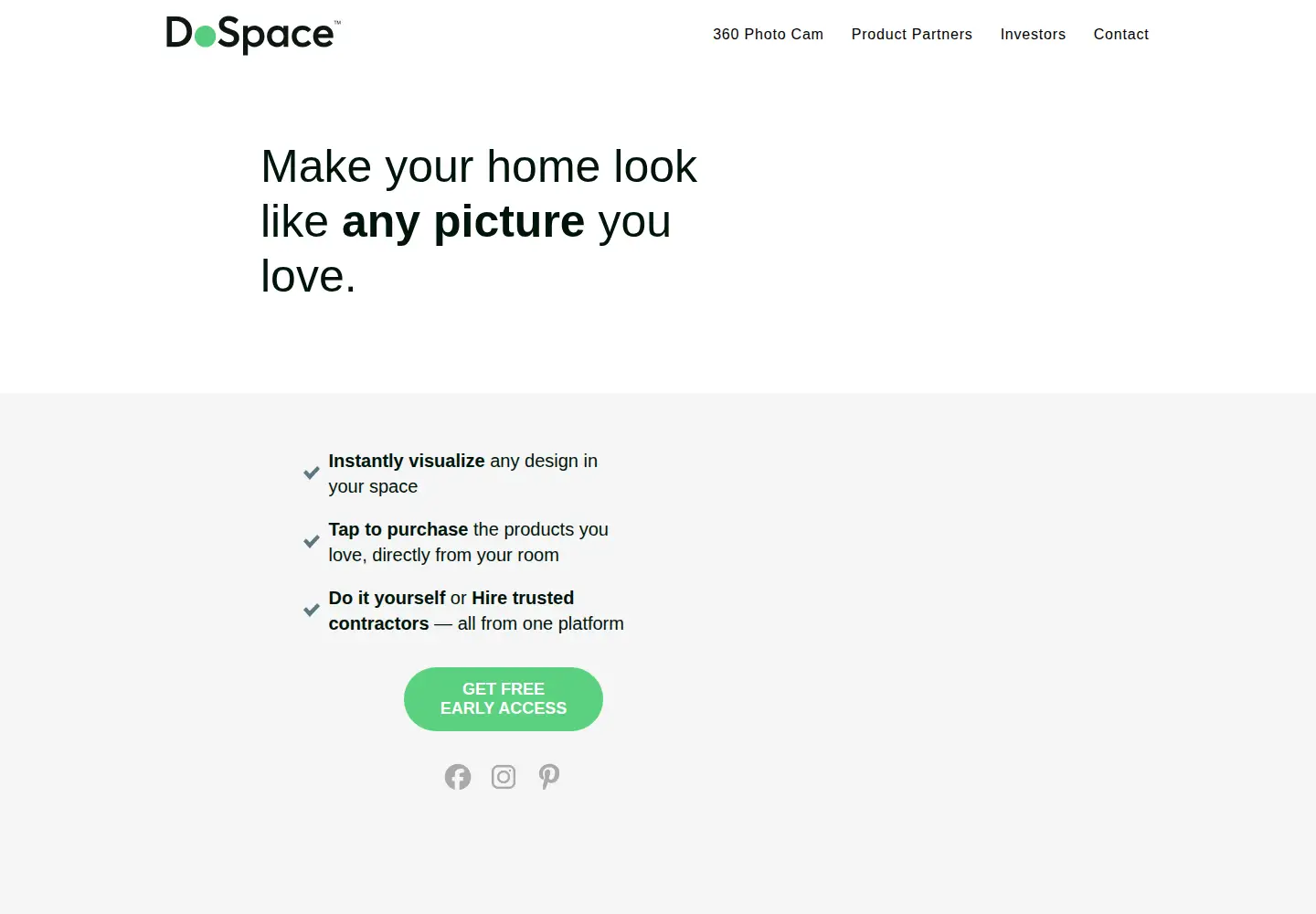Captured homepage of dospace.tech in the current scan