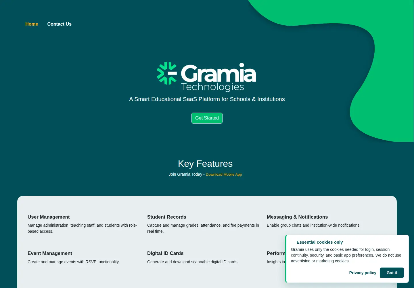 Screenshot of gramia.tech