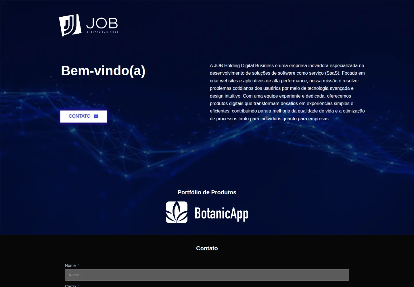 Captured homepage of jobholding.tech in the current scan