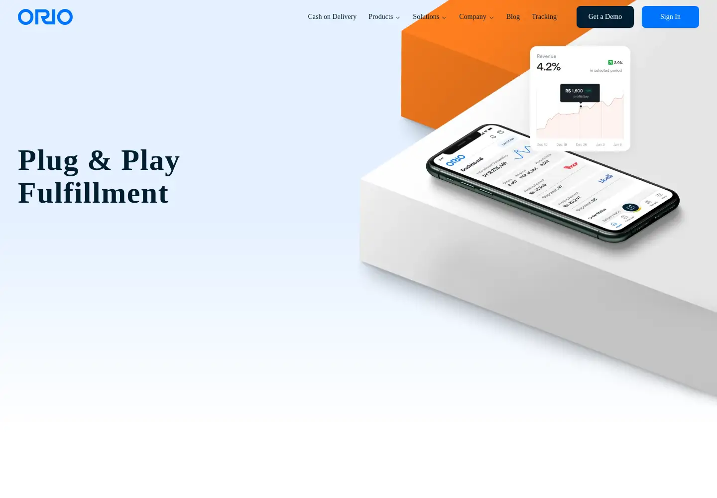 Captured homepage of orio.tech in the current scan