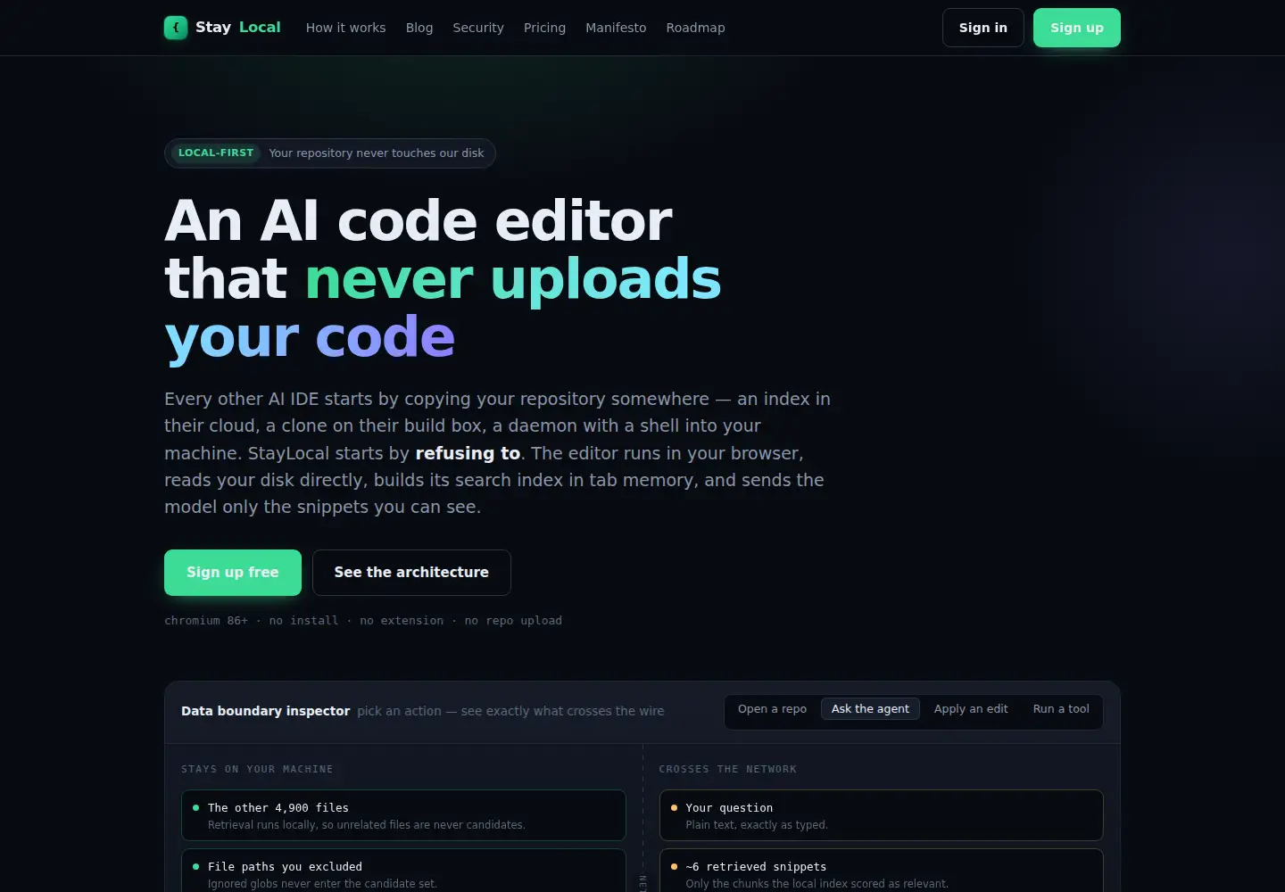 Screenshot of staylocal.tech