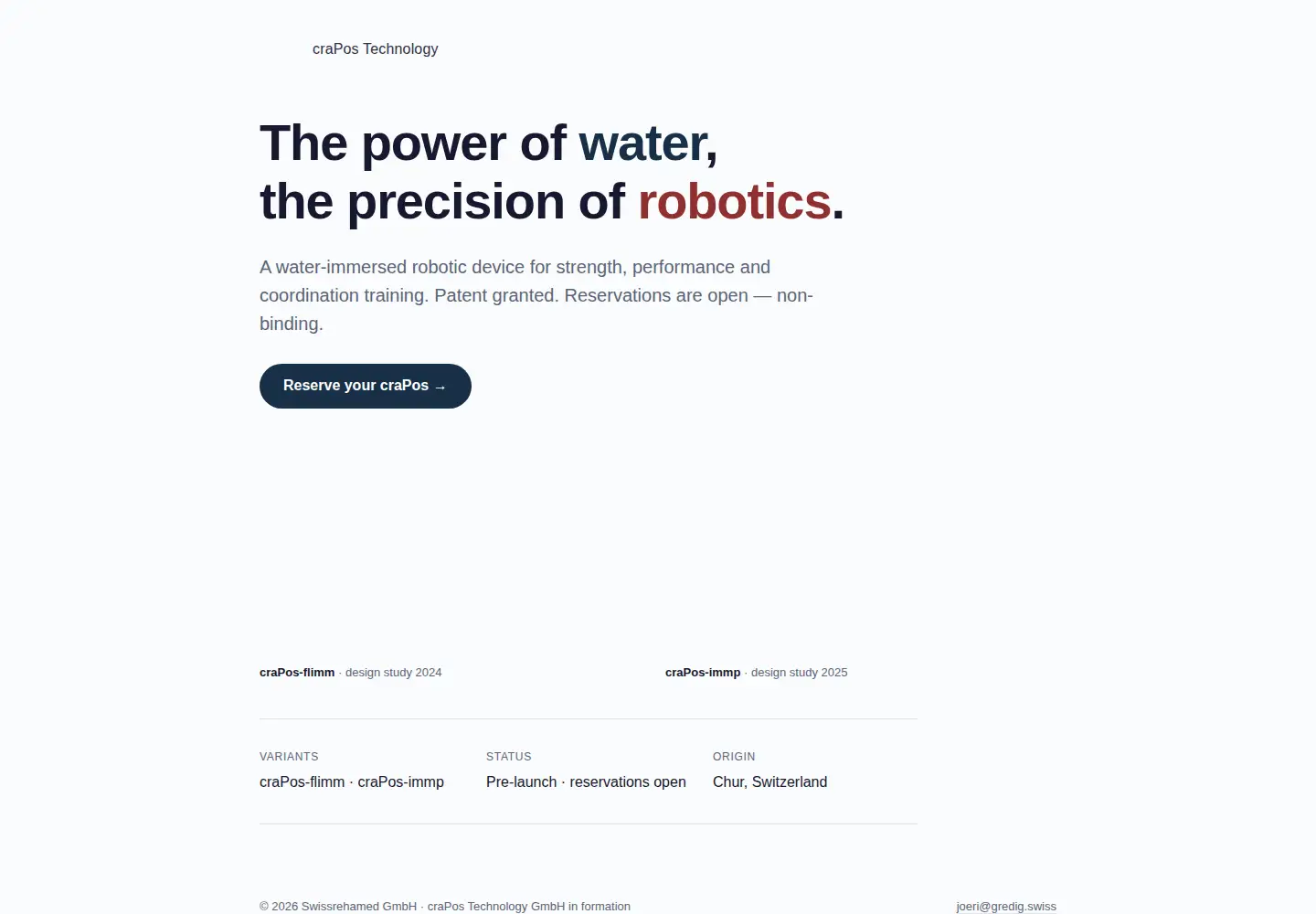 Captured homepage of crapos.technology in the current scan