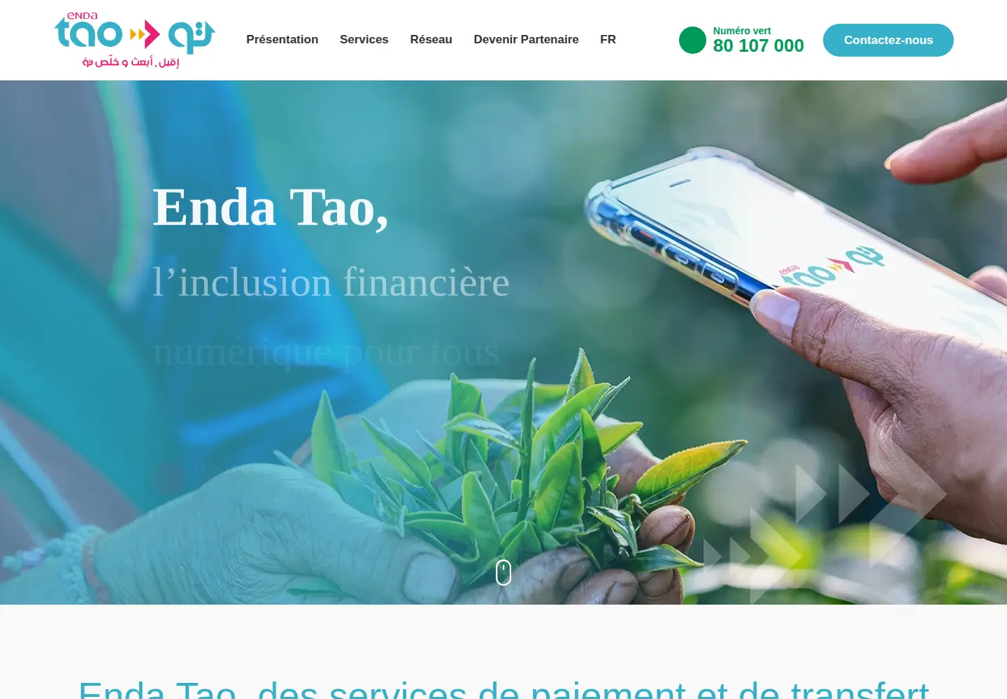 Screenshot of endatao.tn