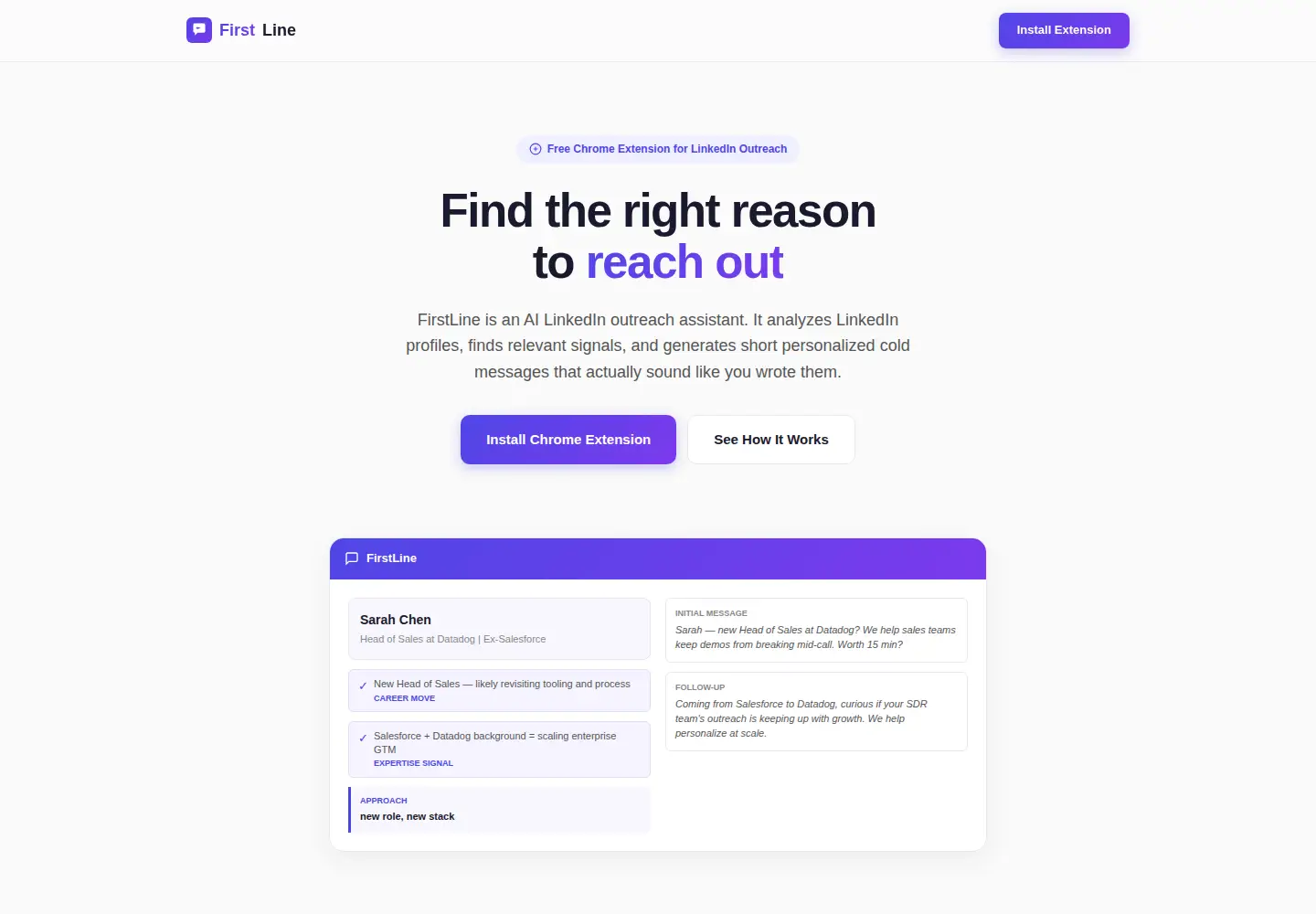 Screenshot of firstline.to
