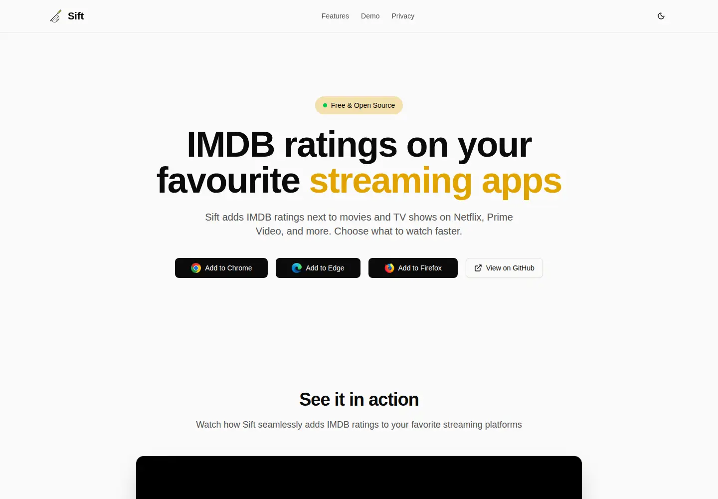 Captured homepage of getsift.today in the current scan