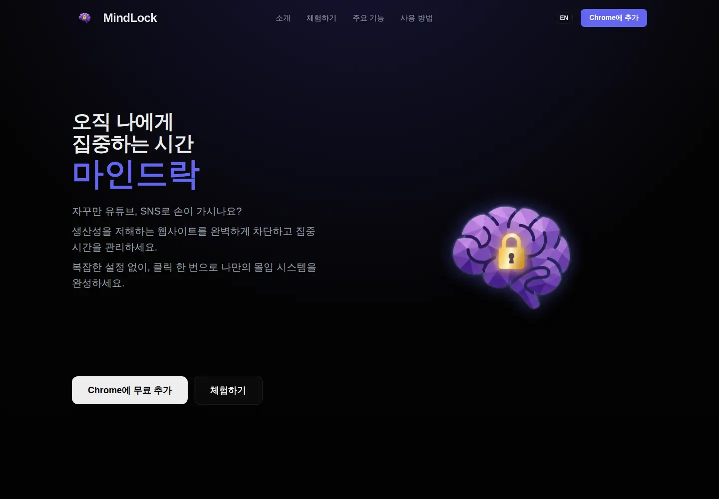 Screenshot of mindlock.today