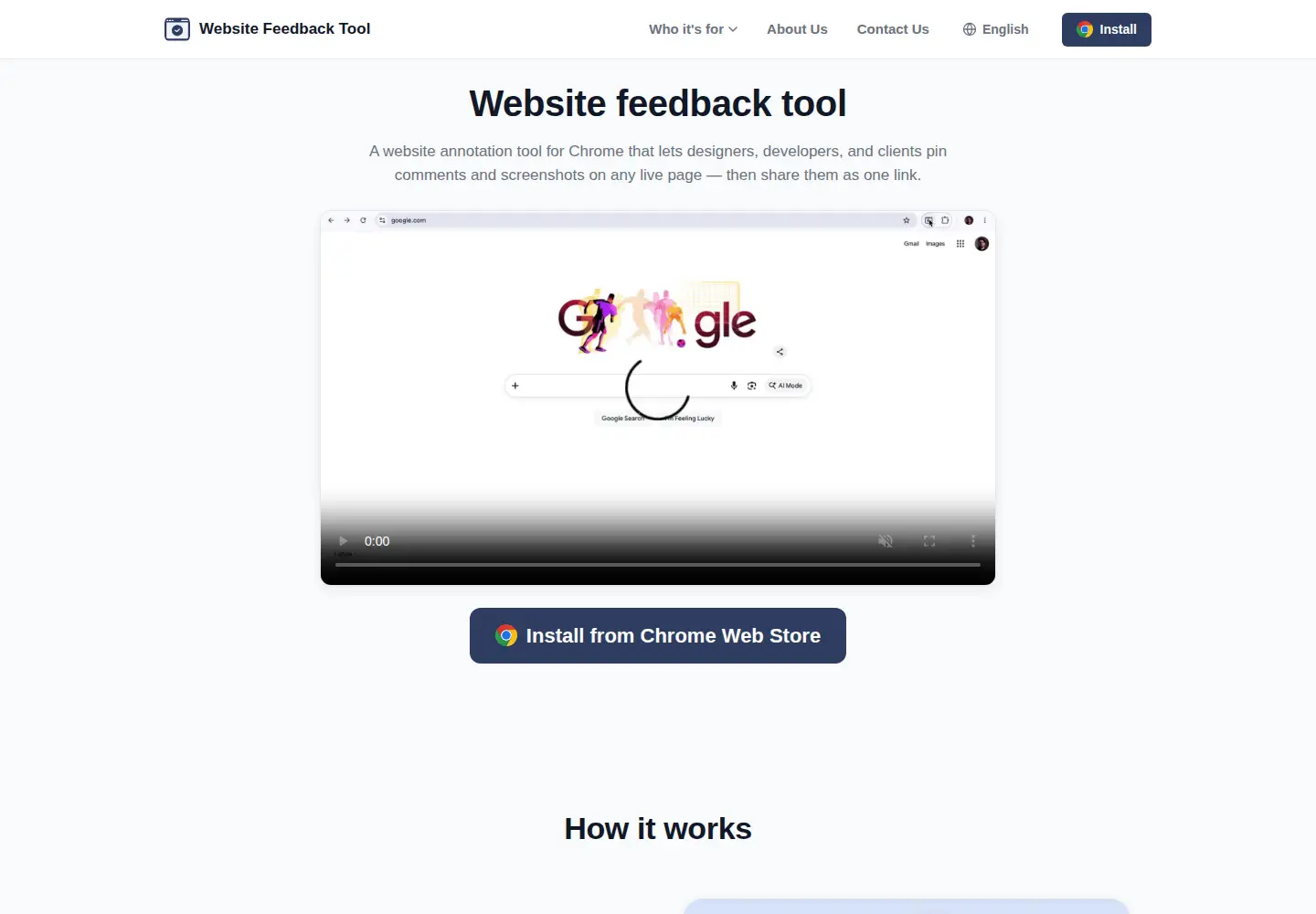 Screenshot of websitefeedback.tools