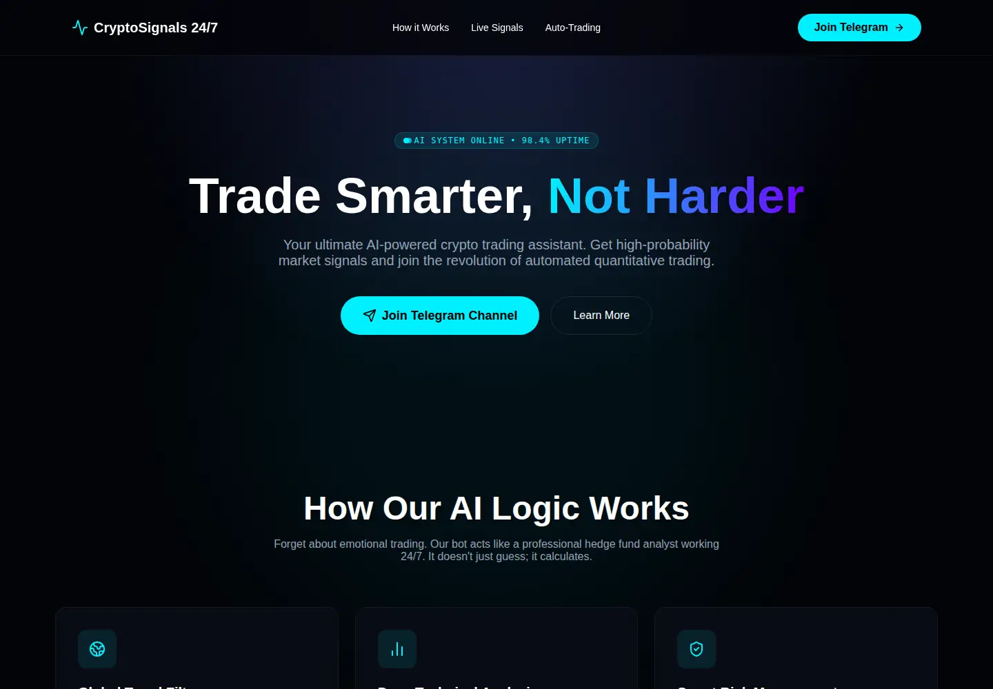 Screenshot of cryptosignals247.top