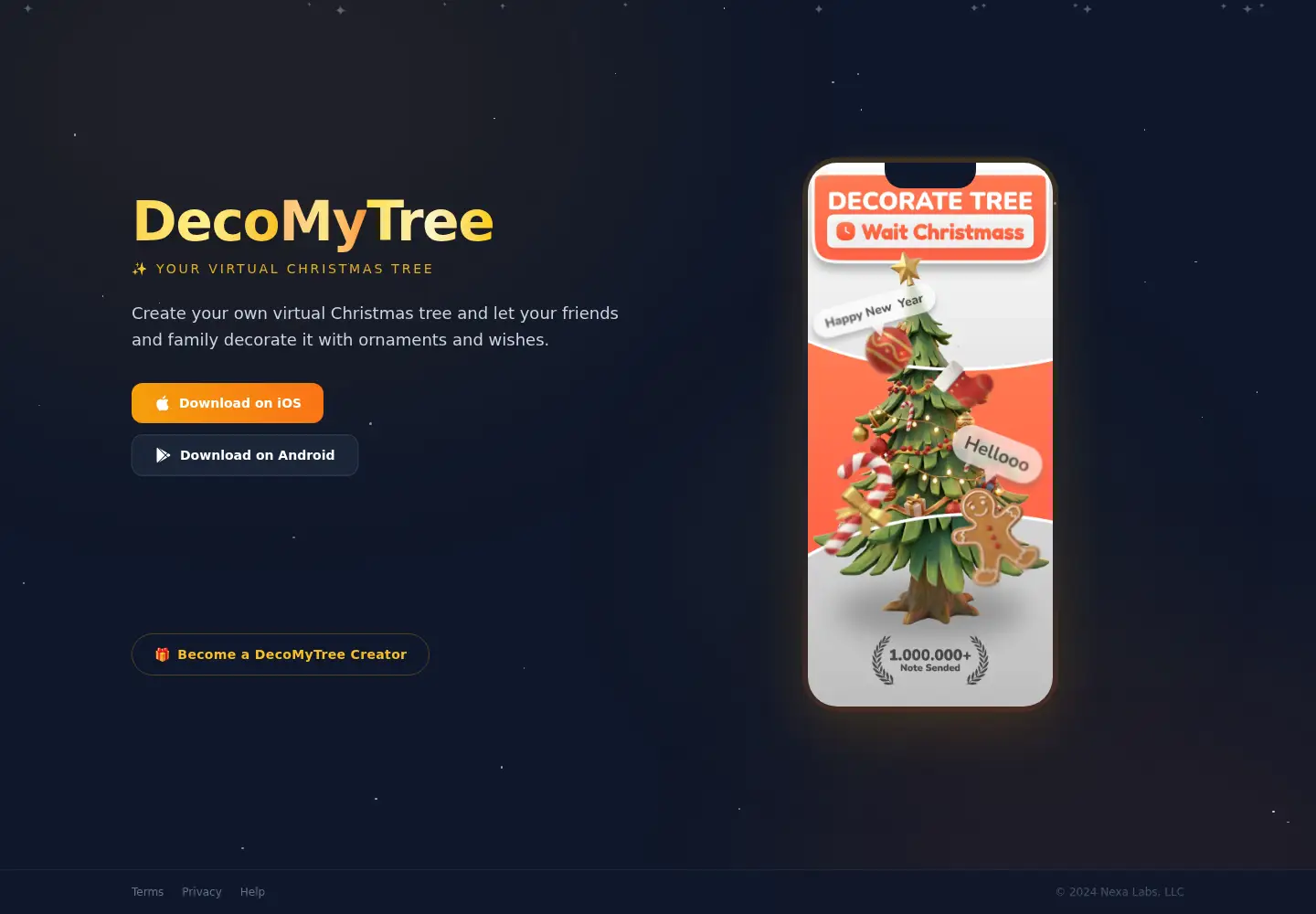 Screenshot of decomytree.top