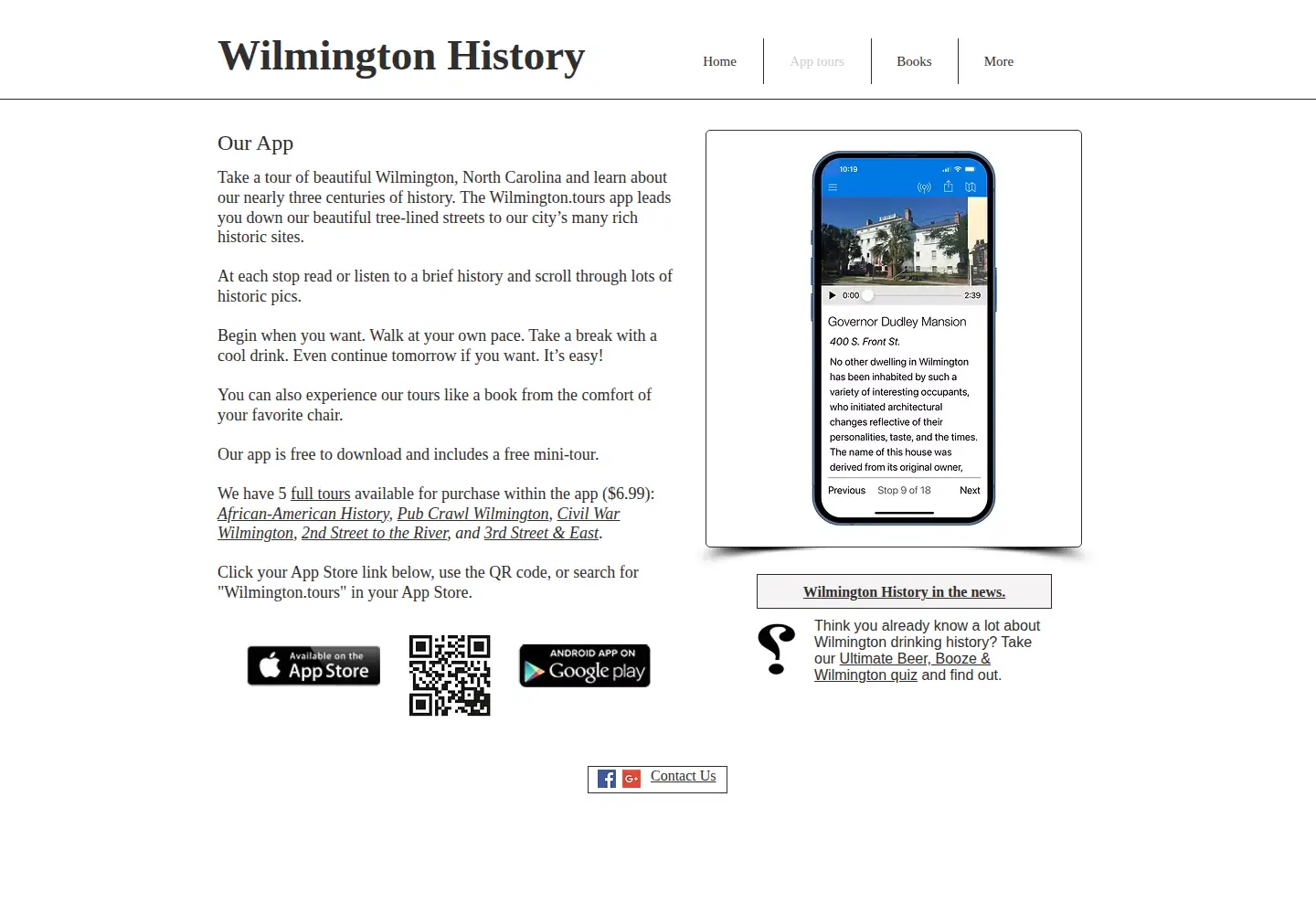 Screenshot of wilmington.tours