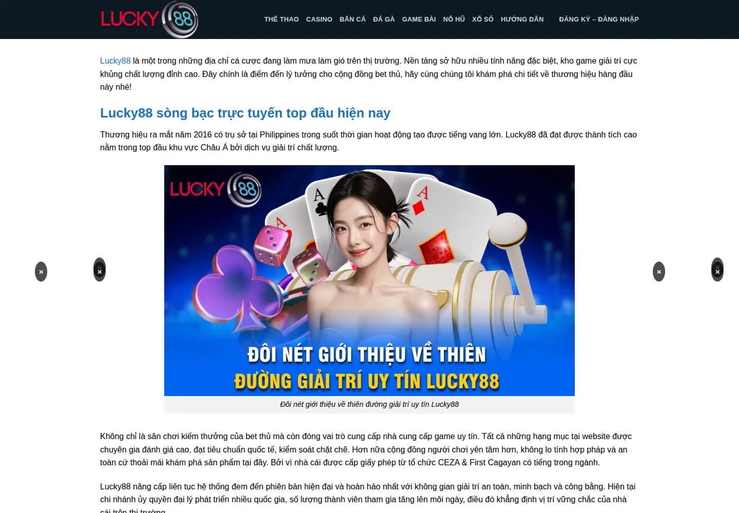 Screenshot of lucky88.toys
