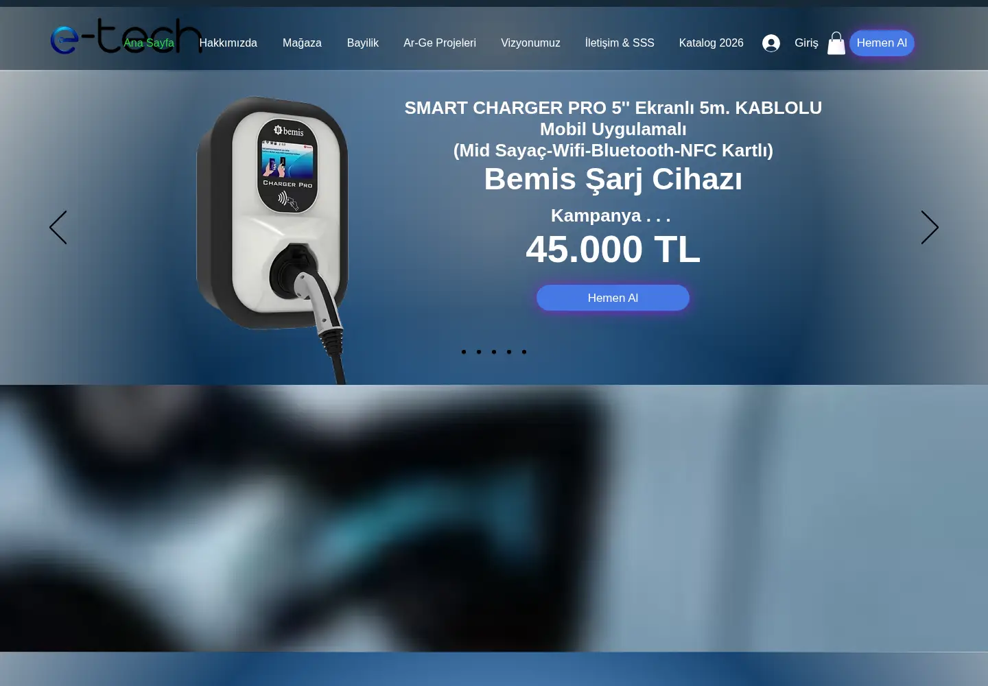 Captured homepage of e-tech.com.tr in the current scan
