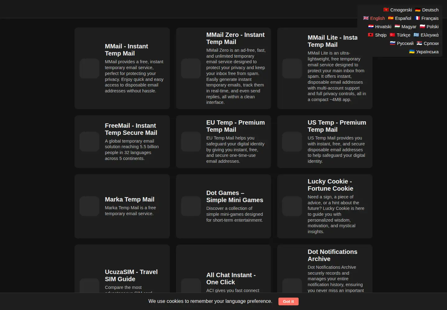 Screenshot of dot.gen.tr