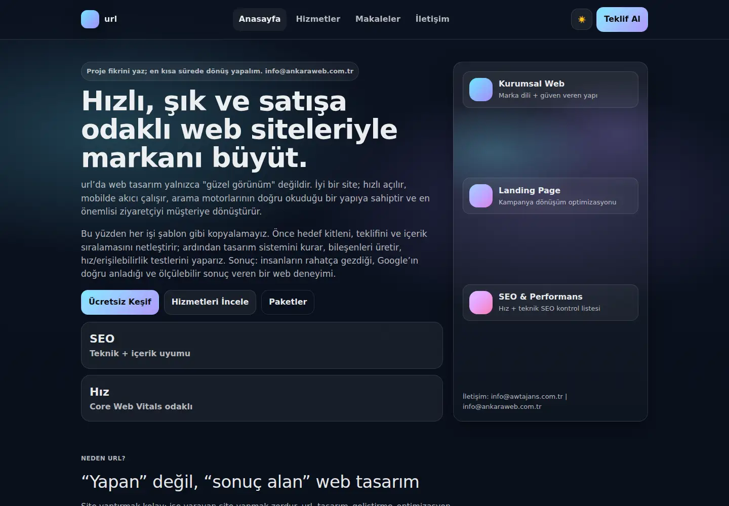 Screenshot of url.gen.tr