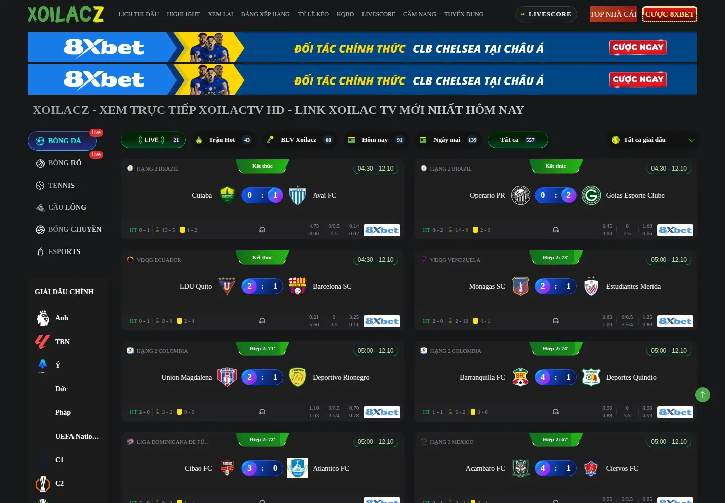 Screenshot of xoilaczvp.tv