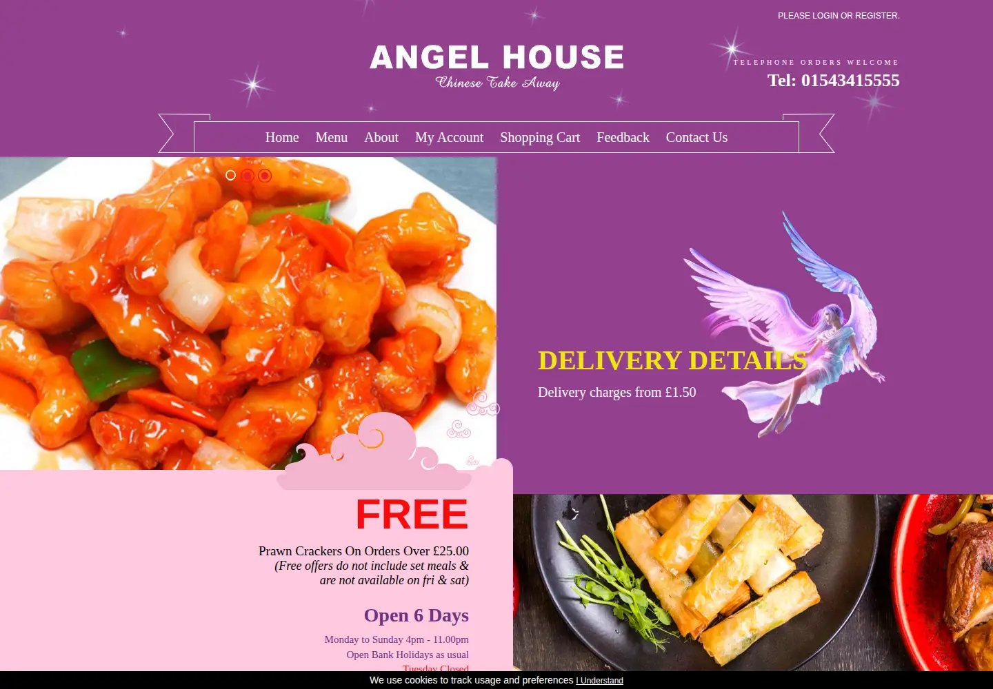 Screenshot of angelhousetakeaway.co.uk